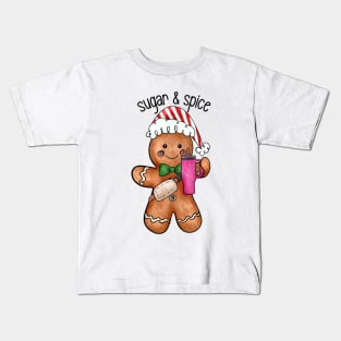 Christmas Sugar and Spice Gingerbread man Stanley Cup and Belt bag Inspired Kids T-Shirt